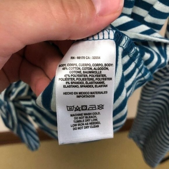 MOVING SALE Anthropologie t.la Striped Long Sleeve Tie Front Top Shirt Small - Picture 5 of 6